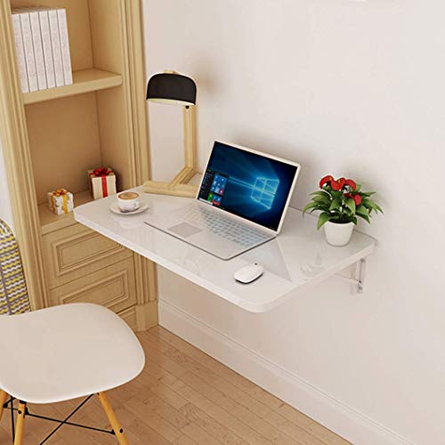 WEWE Mesa de Pared con Hoja abatible Mesa de Pared con Hojas flotantes Mesa Flotante Que Ahorra Espacio Mesa Colgante para Estudio, Dormitorio, baño o balcón, Mesa Plegable