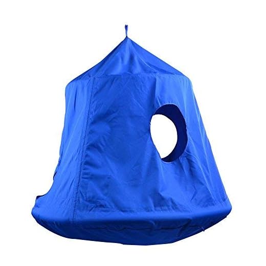 TopEva Tree &Ceiling Hanging Tree & Ceiling Hammock Tent Kids Sky Castle Paradise with Led Decoration Lights Waterproof, Blue