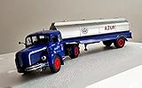 Livrée en boite vitrine Odeon BERLIET TLM avec Semi-REMORQUE CITERNE Azur Vehicule de Collection 1/43 Serie Limitee 504 pcs