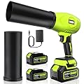 Leaf Blower Cordless with Battery and Charger,800,000 RPM,Extended Nozzle,Lightweight Handheld Design,Blower for Patio Cleaning,car Blowing Water,Blowing Leaves and Dust (Emerald Green