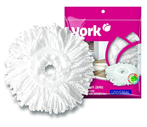 Image of YORK 360 Degree Rotating Spin Mop Cleaner, Microfiber Mop Head Replacement Refill for Home & Office Floors, Tiles & Wooden Floor Dust Cleaner Use Spin Mop Refill in Pack of 2