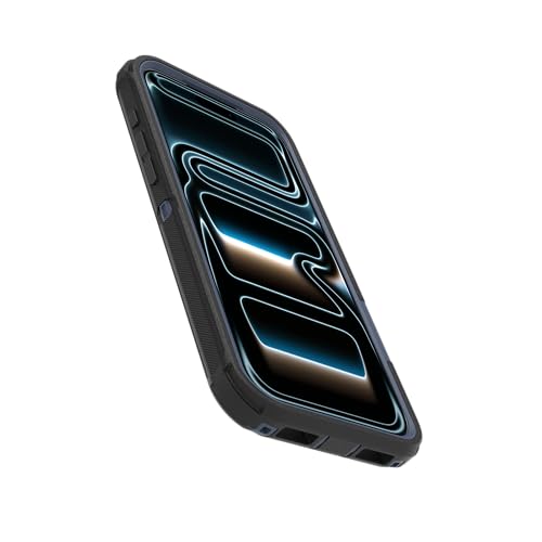 Image of OtterBox iPhone 17 Pro Max (Only) - Defender Series Case - Black Shadow (Black & Blue) - Snaps on MagSafe - Tough - Rugged & Durable
