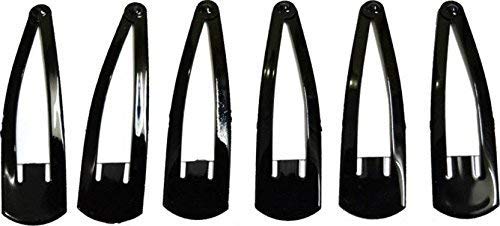 Tic Tac Hair Clips for Women (Matte Black) 5cm - Pack of 6(12 Pieces)-image-7