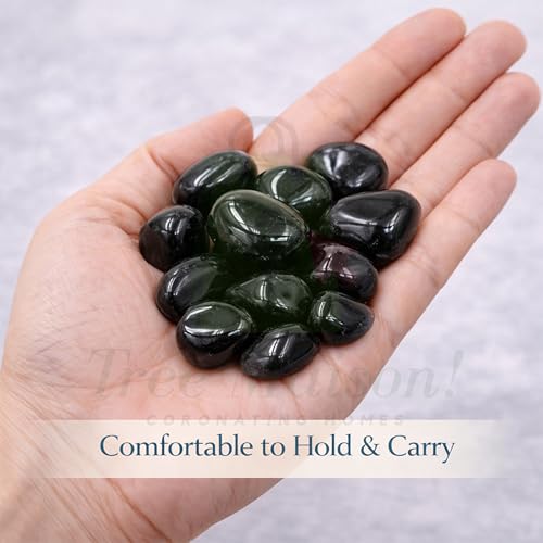 Image of Black Onyx Tumble Stone | 50gm Tumbled Gemstones | Reiki Healing Stones | Home Decor Pebbles | Aquarium Gravel | Garden & Table Decor