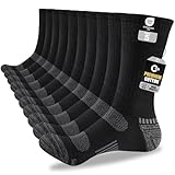 Amazon Cirorld Mens Sports Socks, 5 Pairs Breathable Thick Cushioned Crew Socks for Running, Hiking, Cycling & Outdoor Activities – Comfortable Cotton Work Socks #ad