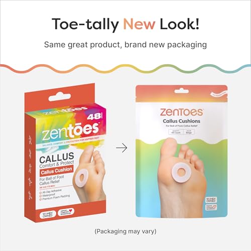 image for ZenToes Callus Cushions Round Foam Padding with Water-Resistant Self-S