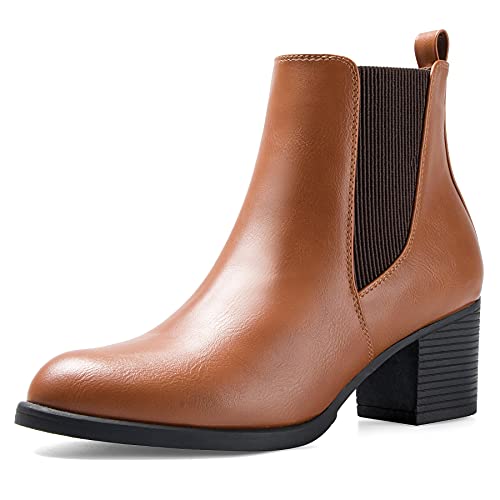 Find the Best Trousers for Chelsea Boots 12 COASIS Women's Wide Width Chelsea Boots Chunky Block Heel Slip On Ankle Boots with Elastic Sided Fall Booties