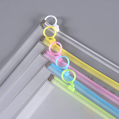 Pacote com 5 envelopes com zíper de plástico transparente de 24,5 x 33 cm, pasta de papel para docum