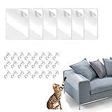 【Seguro e Inofensivo】Hecho de material de PVC transparente no tóxico, 100% inofensivo para los animales. Resistente y duradero, no dañará la tela y se puede desmontar fácilmente sin dejar rastros visibles.
