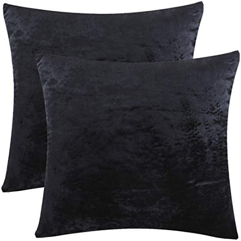 GIGIZAZA Gold Cushion Covers 60cm x 60cm Velvet Decorative Square Throw Pillowcases for Bedroom Sofa Living Room 24x24 Inches 2 Pack
