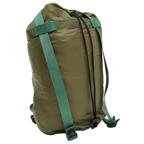 BIUDECO Portable Compression Bag for Sleeping Bags Quilts Durable Stuff Sack for Camping Hiking Lightweight Storage Green