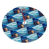 Excellent pour la décoration de la maison : simple et élégant avec un contour circulaire classique, orné de motifs sur le thème de Noël pour une atmosphère festive chaleureuse, transformant votre fête de Noël en une occasion plus mémorable pour la famille et les amis.