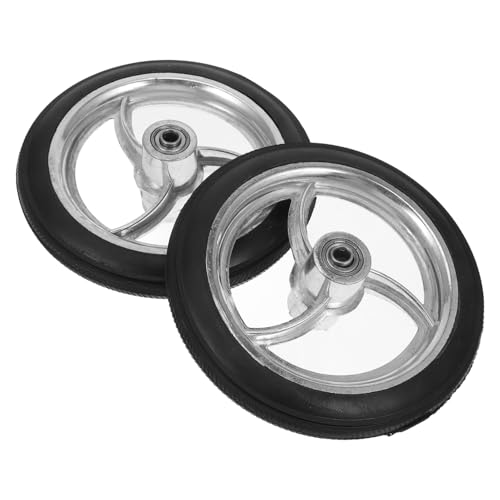 Anneome 2個 車椅子用前輪キャスター アルミ合製滑り止め小型交換ホイール 高耐摩耗性 静音設計 高齢者 患者対応 室内外兼用