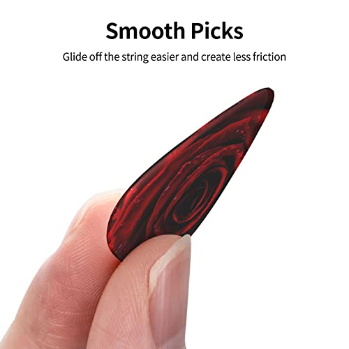 Médiators Guitare Pack de 12 Médiators Rose Rouge Pour Guitare Électrique Guitare Acoustique Diverses Guitares - Les Beatles, Paul McCartney, John Lennon, RIngo Starr, George Harrison Médiators Guitare Pack de 12 Médiators Rose Rouge Pour Guitare Électrique Guitare Acoustique Diverses Guitares – Image 3