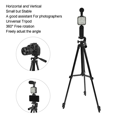 Image of Fill Light, Photography Lighting Kit with Tripod Mic 6500K 360 Video Recording Equipment Kit Fill Light Tripod Set for Cameras and Smartphones