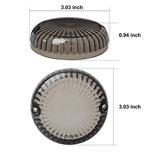 Nthreeauto 2Pcs Smoked Turn Signals Lens Cover Front Rear Lenses Compatible With Yamaha Virago V-Star V-Max 250 750 Road Royal Star #TOP1