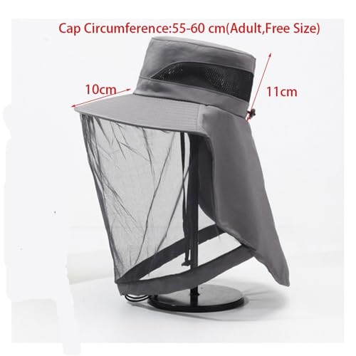 Sombrero mosquitera azul oscuro para proteger el rostro al aire libre 7