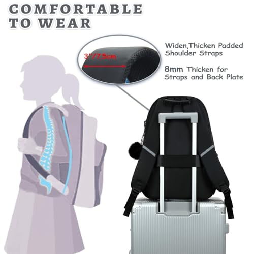 Kids Backpack for Girls Bookbag College Middle High School Bag for Student Black Plain Ita Bag4