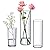 Amazing Abby - Viola Magra - Acrylic Cylinder Vases (3-Piece Set), Plastic Cylindrical Flower Vases for Wedding Centerpieces, Home Decorations, Office Ornaments, Shatter-Proof, 6" + 9" + 12" (H)