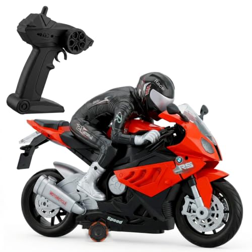 Image of Lifelong RC Motorbike for Kids 4+ Yrs|Remote Control Bike Toy with Rider, Lights, Music, 360 Rotation|500mAh Battery, Type-C Charging, 30ft Remote Control Range|RC Bike for Boys & Girls (LLCRMB01)