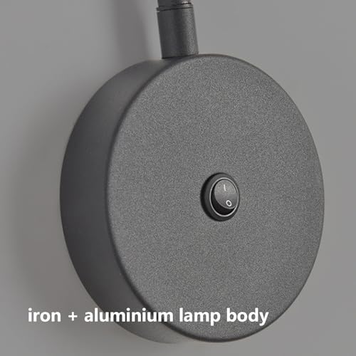 Lámpara de pared con interruptor aplique LED interior giratorio blanco 3