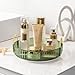 Makeup Organizer for Vanity, 360° Rotating Bathroom Organizer Countertop, High-Capacity Skincare Organizer, Spinning Cosmetics Organizer for Dresser Countertop (1 Tier, Green)
