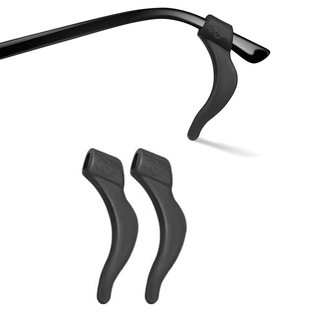 Eyeglasses Ear Grip- Soft Comfortable Anti-slip Holder - Silicone Ear Hook, Eyeglass Temple Tips Sleeve Retainer for Sunglasses