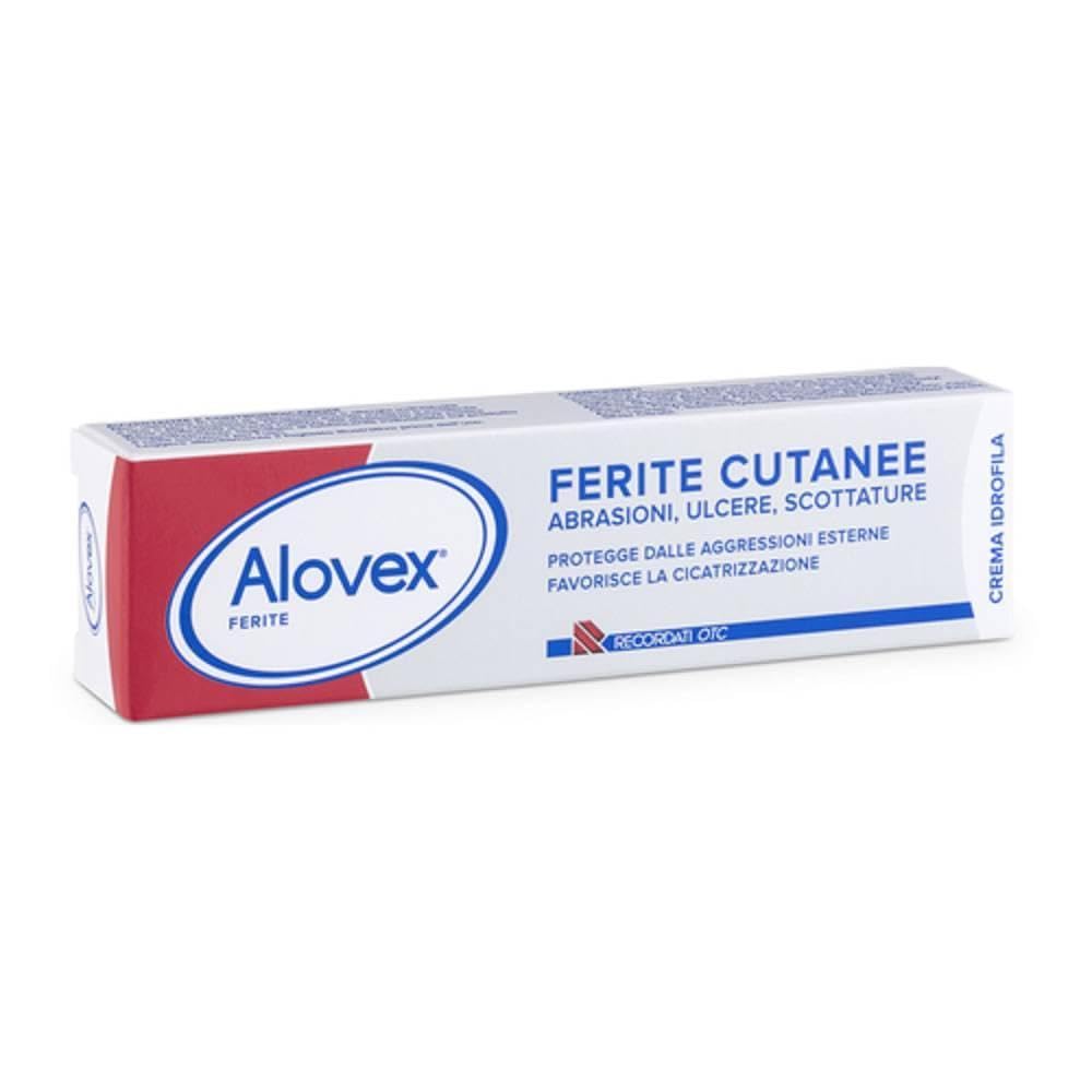 Alovex ferite cutanee crema 30 ml abrasioni, ustioni, ulcere favorisce la cicatrizzazione