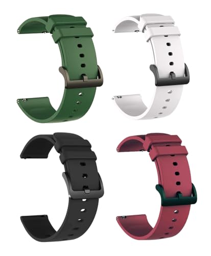 Image of IIK COLLECTION 22mm Silicone Strap for Smart Watches | Combo Pack Compatible With Noise, Fireboltt, Boat Xtend, Pebble, Boat Flash, Noise Color Fit, Ultra Smart Watch & All Watches