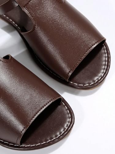 Verdusa Women's Cut Out Slide Sandals Open Toe Summer Flat Sandals Outdoor Shoes3