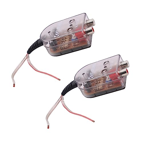 1 Set Convertitore Audio Per Auto Bassa Frequenza Sensibilità Design Compatto Per Facile Installazione Isolamento Rumori Per Impianto Stereo Auto 2 Pezzi