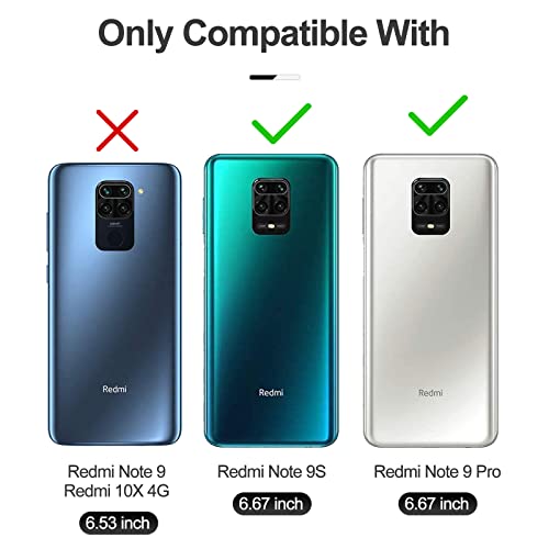 DENDICO Case for Xiaomi Redmi Note 9 Pro/Redmi Note 9S, Classic PU Leather Magnetic Wallet Case - Image 2