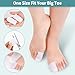 DYKOOK Big Toe Caps Protectors 10 Pcs, Gel Sleeves Toe Tubes Bandages Caps Pads for Blister, Callus, Corn, Sore, Toe Rubbing Treatment Wen and Women, White
