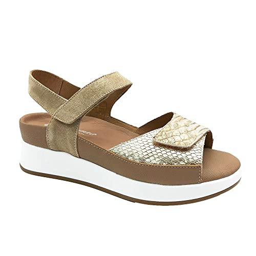 Sandales semelles amovibles PieSanto 4243 en cuir souple ajustables