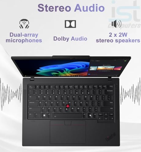 Image of Lenovo ThinkPad T14 Gen 6 Business AI PC Laptop (14 inch FHD+, Intel 12-Core Ultra 7 255U (> i7-13700H), 16GB DDR5 RAM, 512GB SSD), Fingerprint, Backlit, 5MP IR Webcam, 2x Thunderbolt 4, RJ-45, Win 11 Pro
