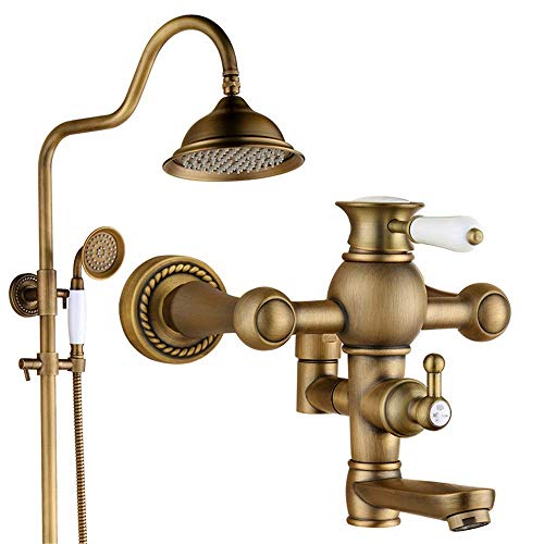 Pomme en cuivre complet douche style rétro antique pour salle de bain rétro chaleureuse