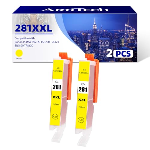 ARTITECH cartouche encre Canon 281XXL jaune compatible PIXMA 2 pack
