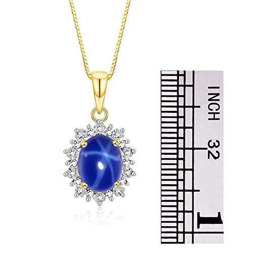 Image of Rylos Women's Yellow Gold Plated Silver Princess Diana Ring & Pendant Set. Gemstone & Diamonds, 9X7MM Birthstone. Matching Friendship Jewelry, Sizes 5-10.