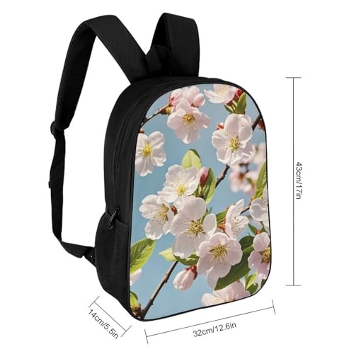 Japanese Floral Cherry Blossom Backpack - Durable 600D Polyester, 17 Inch Backpack with Ergonomic Adjustable Straps, Lightweight Travel Bag for Men & Women2