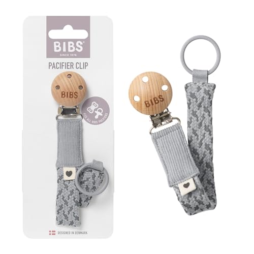 Image of BIBS Paci Braid | Made in Denmark | Cloud/Iron | ONE Size