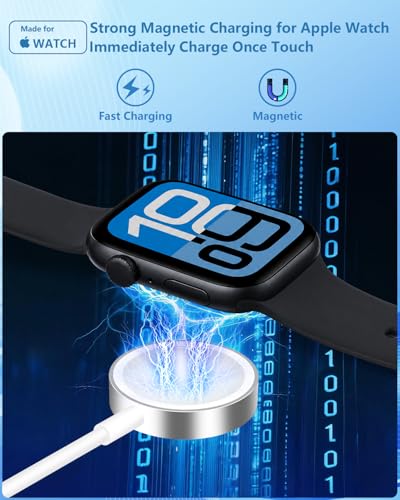 Image of [Apple MFi Certified] Magnetic Charging Cable for Apple Watch Charger, Stuffcool 2Pack 6.6FT USB C to iWatch Portable Wireless Fast Charging Cord for Apple Watch Series Ultra /11 /10 /9 /8 /7 /6 /SE /5 /4 /3 /2