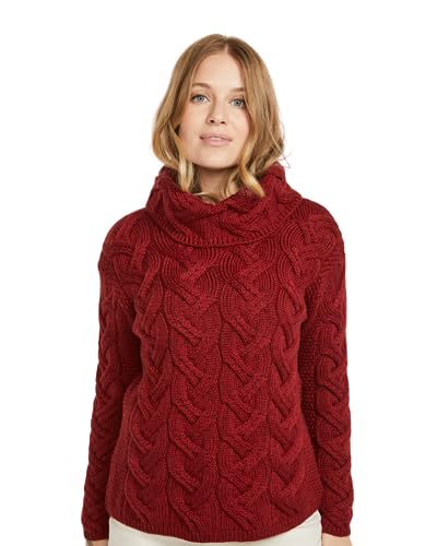 Image of Soft Merino Chunky Cable Cowl Aran Sweater by Aran Woollen Mills