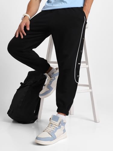 Image of Nobero Malone Joggers for Men | Track Pants for Men | Relaxed Fit | Elasticated Waist with Drawcord | Soft & Breathable Fabric | Casual Everyday Wear