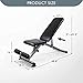 RitFit Adjustable/Foldable Utility Weight Bench for Home Gym, Weightlifting and Strength Training - Bonus Workout Poster with 35 Total Body Exercises（PWB01-2023 New Version）