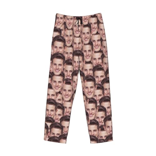 Personalized Custom Pajama Pants With Face Photo For Men - Sleepwear Lounge Bottoms4
