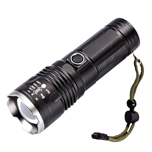 Lanterna Tática Recarregável USB Led Laser Sabre de Luz Alcance 1500 metros Zoom Telescópico Ajustáe