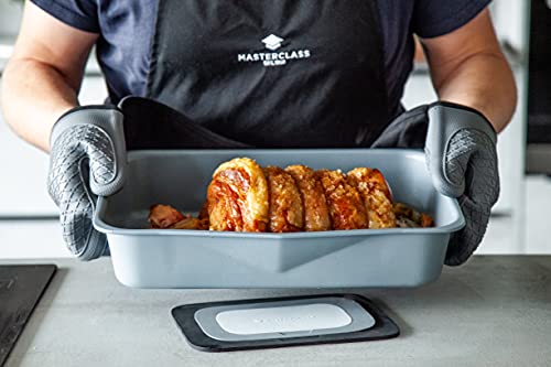 MasterClass Smart Ceramic Stackable Bakeware Set, Carbon Steel with Robust Ceramic Coating, Grey, 5 Pieces - Image 4