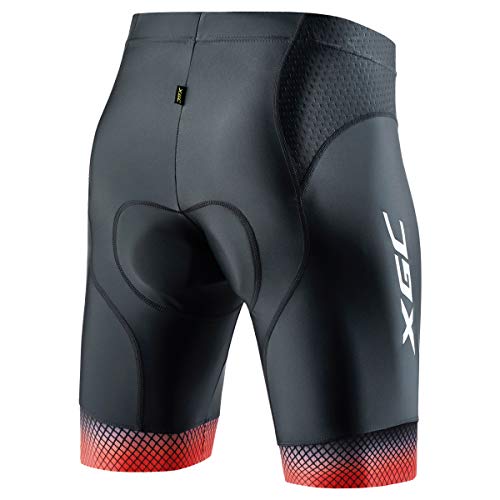 XGC Shorts de ciclismo masculinos/shorts de bicicleta e roupa íntima de ciclismo com esponja 4D de a
