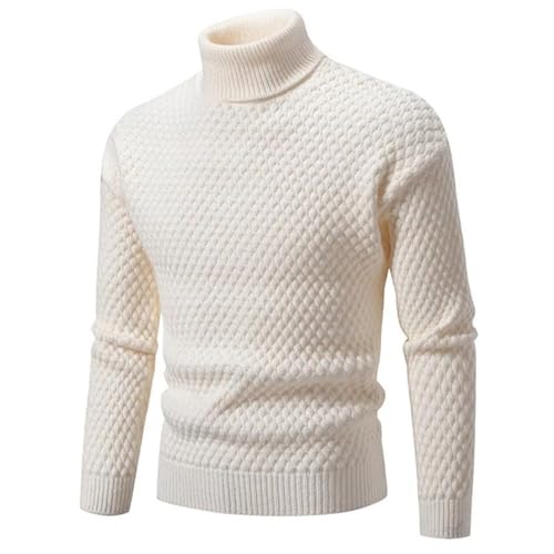 Mens Turtleneck Sweater Winter Warm Woolen Casual Streetwear Knitted Pullover2