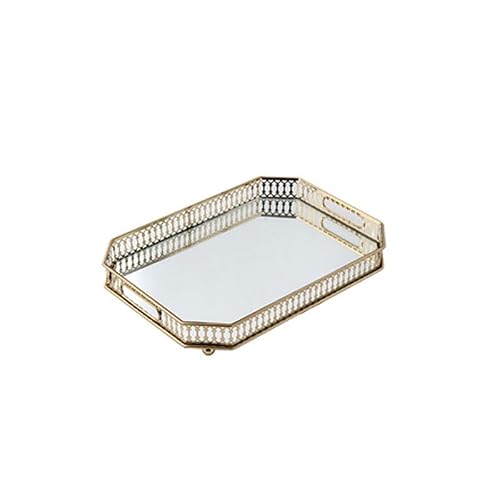Prettiee d Mirror Serving Tray rious Coffee Table for Tea & Cups Chic Home Decor Sto Ideal for Dining & Entertaining (C)